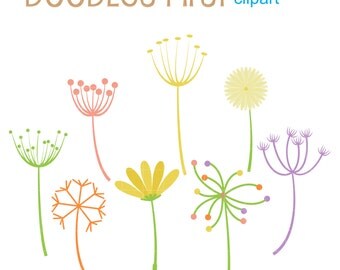 Dandelion Set Digital Clip Art for Scrapbooking Card Making Cupcake Toppers Paper Crafts
