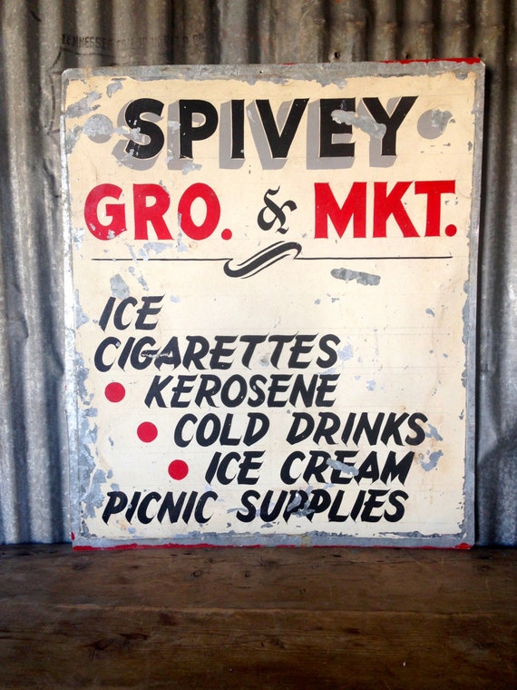 Vintage Grocery & Market Sign by SurgeATX on Etsy