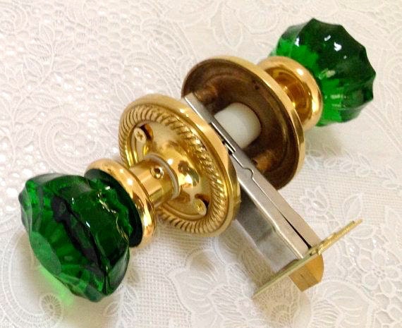 Crystal Door Knobs In Emerald GREEN Rusty AMBER By RoussoDesigns   Il 570xN.743508296 Bmg9 