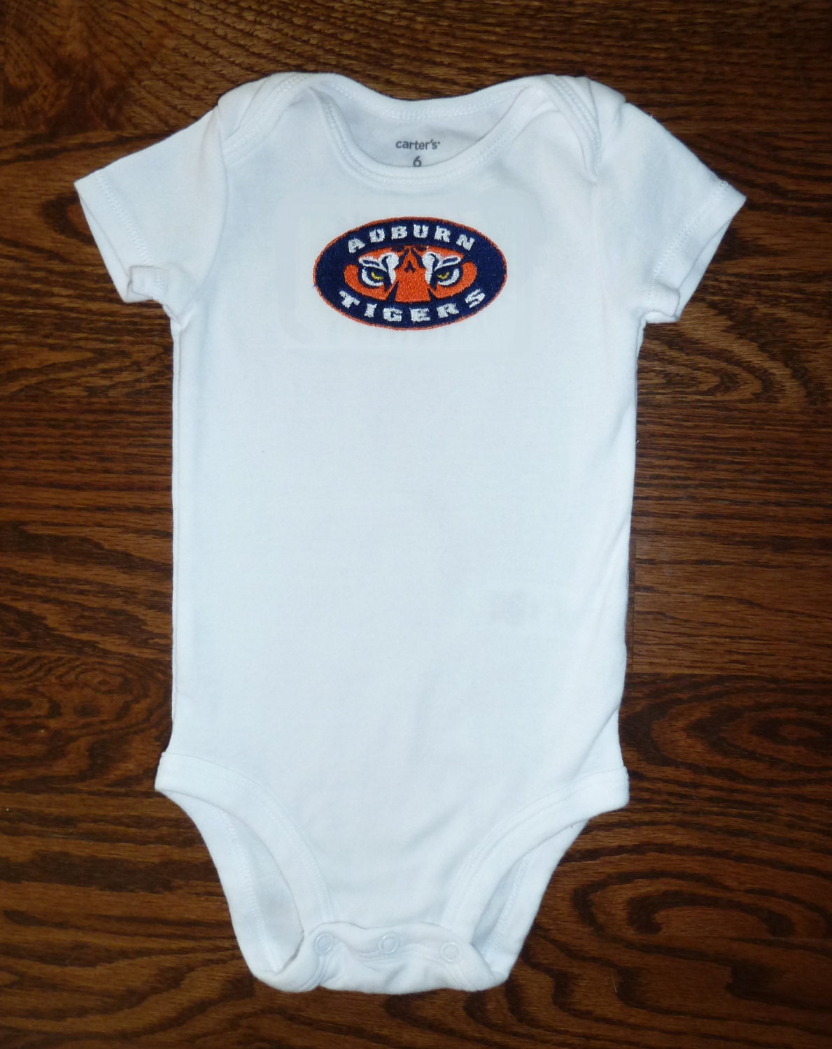 Embroidered Baby Onesie Auburn University by LuluPopRox on Etsy