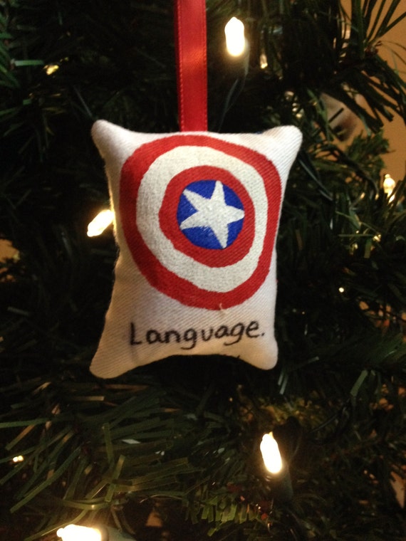 captain america christmas tree ornament