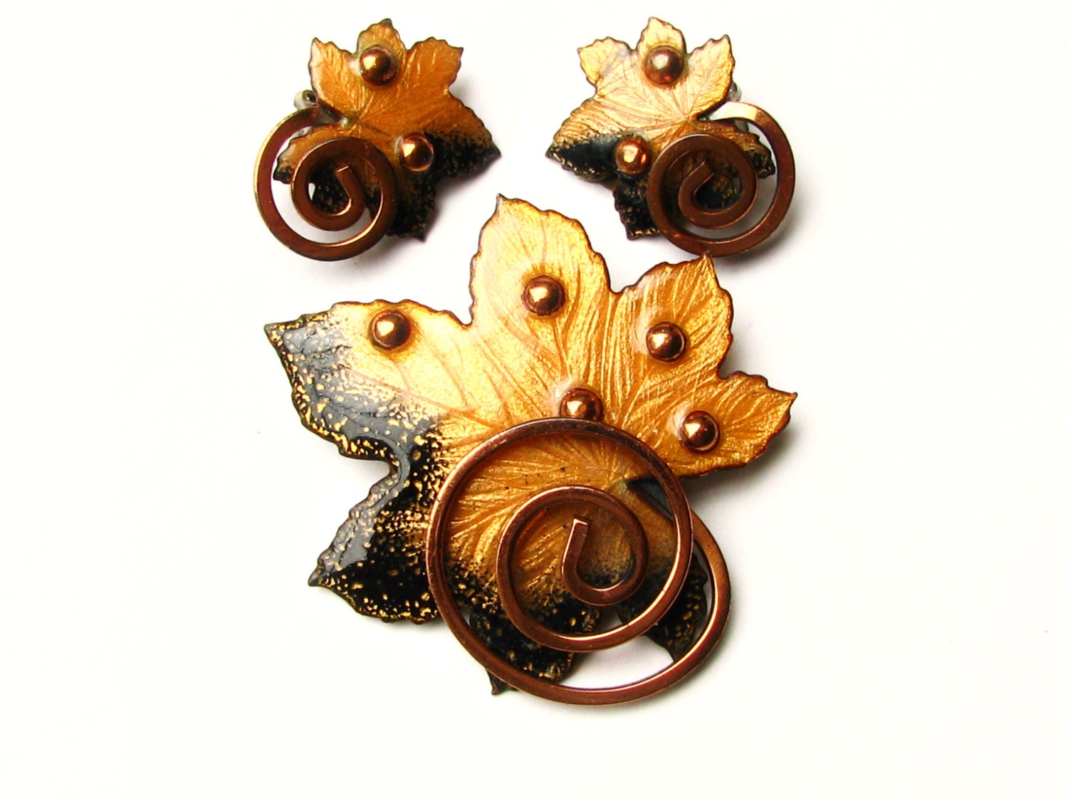 Vintage Matisse Renoir Copper Jewelry Set by
