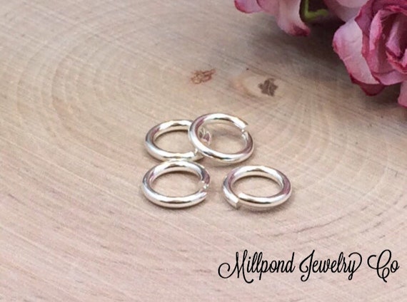 Hard Snap Jump Rings, Locking Jump Rings, Jump Rings, Sterling Silver ...