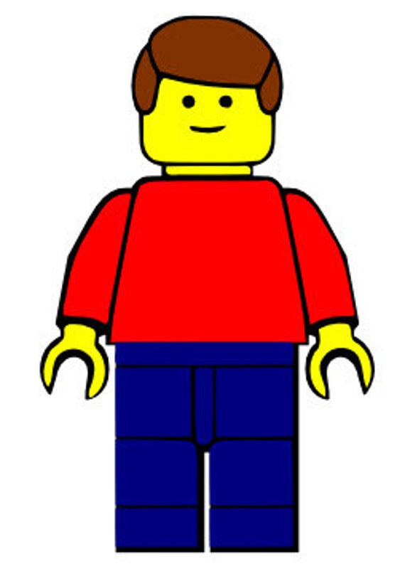 Lego Man with hair SVG File by StuffByTroy on Etsy