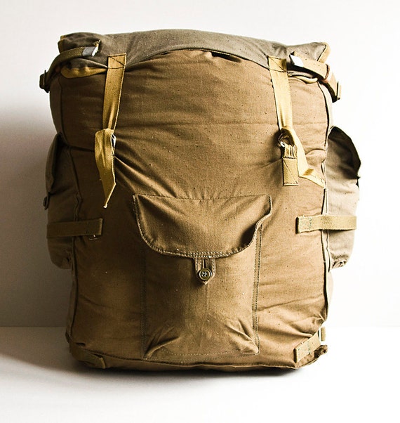 Soviet military canvas backpack Army backpack Vintage bag