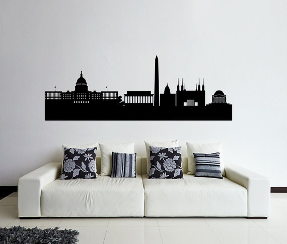  Washington  DC  Wall  Decal  Washington  Skyline decal  by 