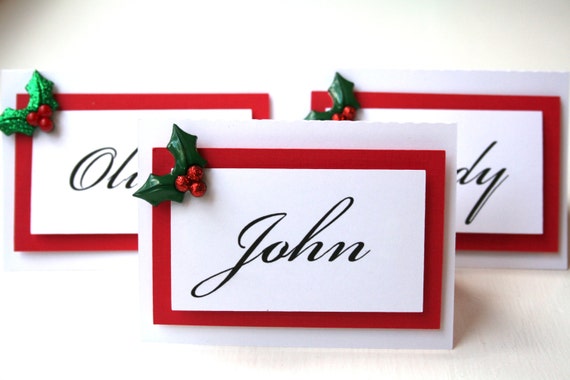 Christmas Table Place Cards Template