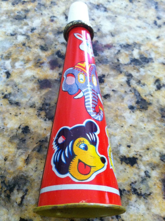 Vintage Tin Horn Animals Japan