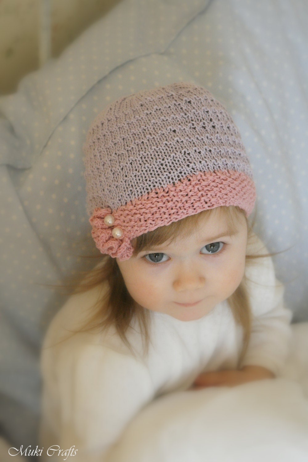 KNITTING PATTERN beanie ruffle hat Yasmine (baby, toddler, child sizes) from ...