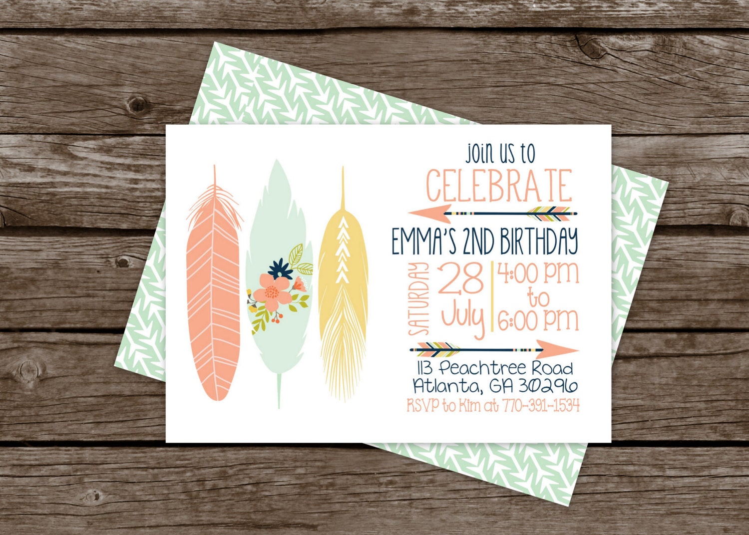 Tribal Birthday Invitation Tribal Invite Wild One