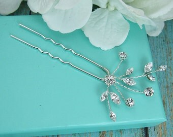 Swarovski crystal wedding hair pin, bridal hair accessories, rhinestone hairpin, crystal bridal hair pearl, bridal hairpins, 210569606