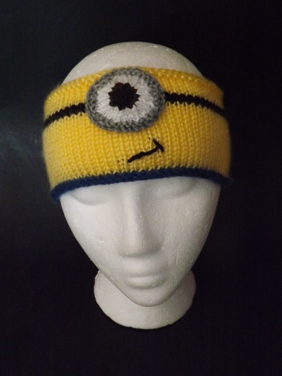 Knit Minion Headband Knitted Ear Warmer by TheYarnOverProject