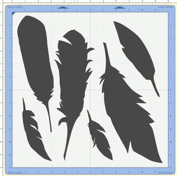 Download Feathers / 6 different original bird feathers Cutting file ...