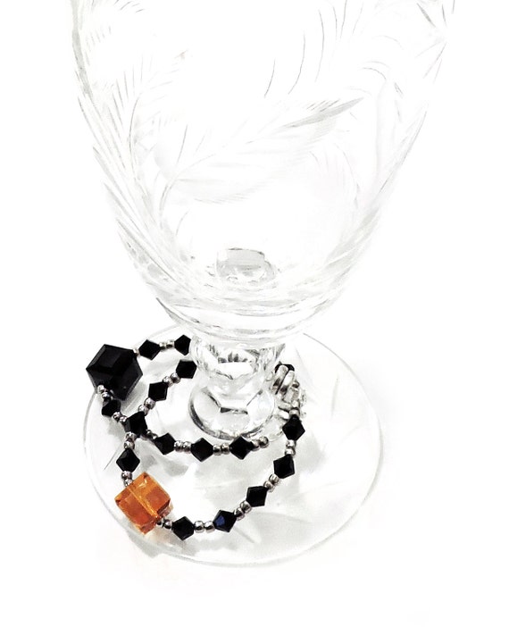 Items similar to Wine Charms Swarovski Crystal Closure Stunning