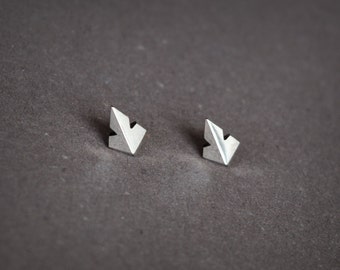 Sterling Silver Stud Earrings Indian Arrow,Boho Stud Earring,Tribal Stud Silver,Small Stud Earrings Men,Faceted Stud Earring,Geometric Studs
