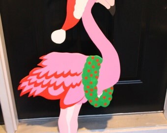 Christmas Flamingo Outdoor Lawn Decoration
