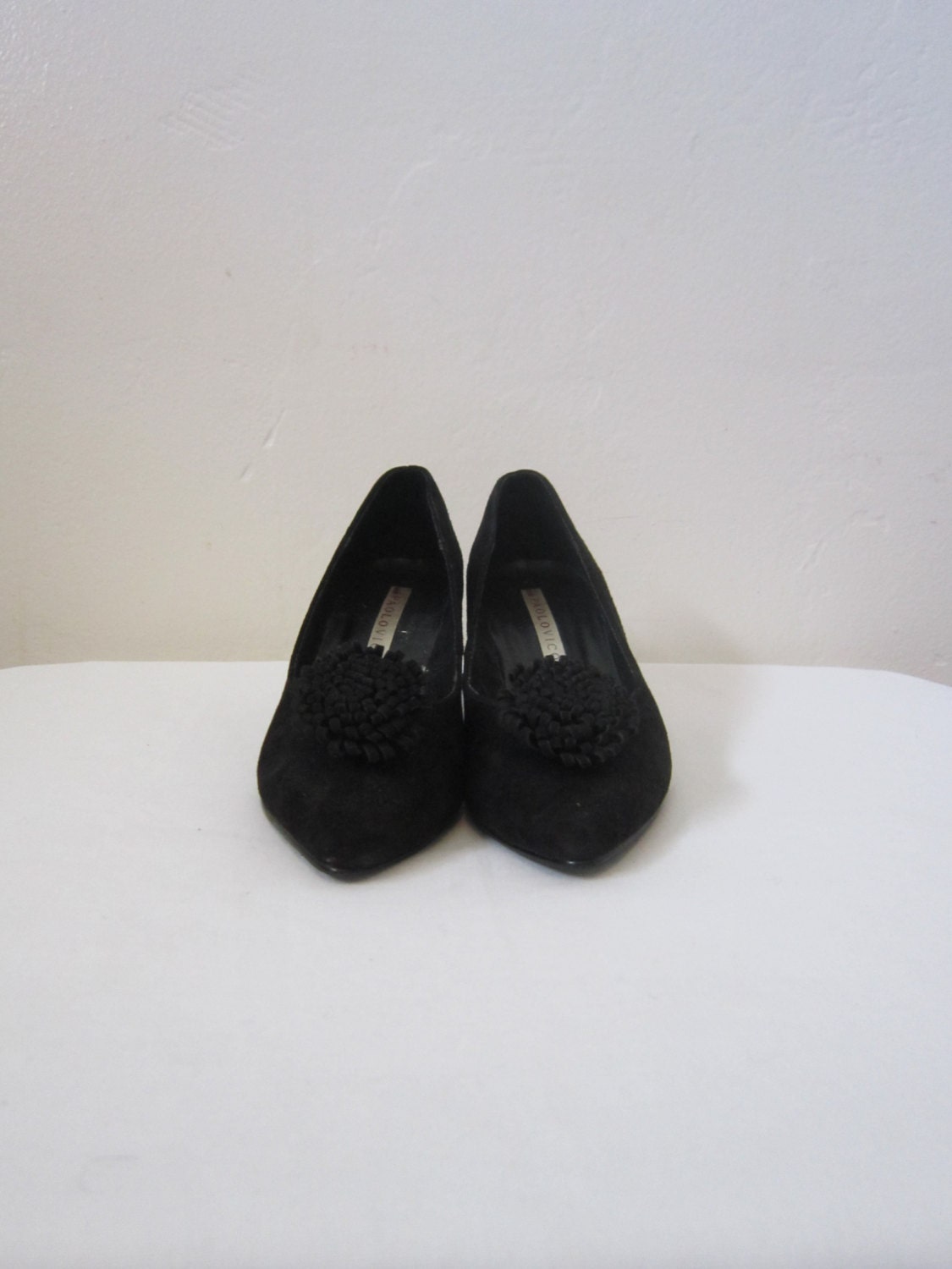 80’s Pom Pom Suede Heels – By Paolo Vico – Size 7 – Vintage – Retro ...