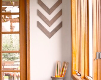 set of three wood arrow wall art chevron home decor wall hanging wall arrow reclaimed wood statement piece modern industrial rustic - Home Decor Wall Hangings set of three wood arrow wall art chevron home decor wall hanging wall arrow reclaimed wood statement piece modern industrial rustic - Home Decor Wall Hangings