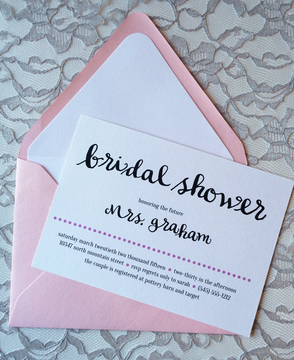 Simple Homemade Bridal Shower Invitations 8