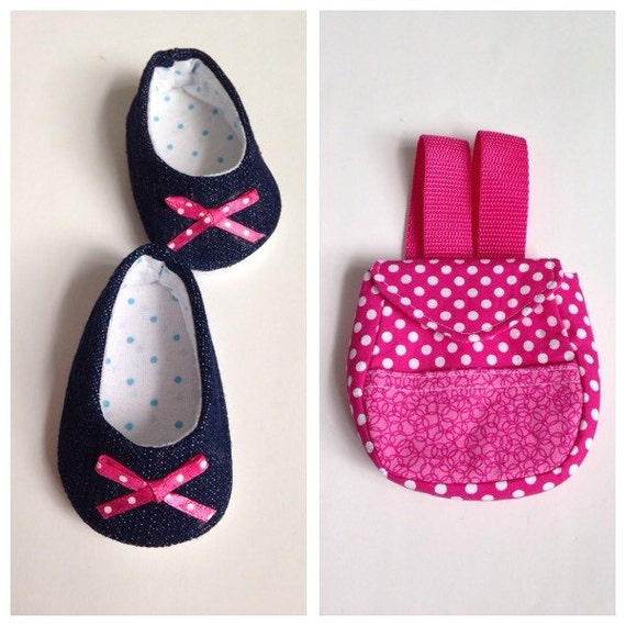 American Girl doll Backpack and matching shoes 2 by Piligirlydolly