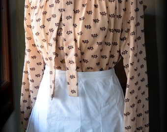 1960s Vintage Tie Bow Collar Secretary Blouse Shirt