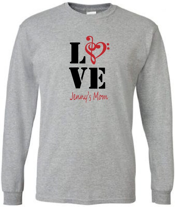 Band mom shirt. Personalized with musician's name. Band