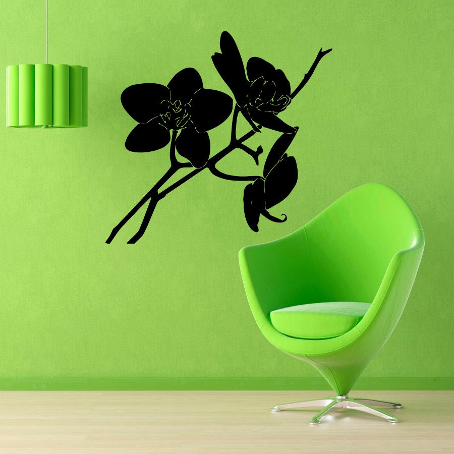 Orchid Branch Wall Decals Orchid Flower by WallDecalswithLove