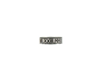 Roman Numeral Ring, Stainless Steel Ring, Custom Class Ring, Personalized Roman Numeral Ring, 2017 Class Ring, Date Ring, Graduate Gift