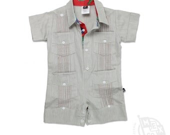 baby guayabera onesie