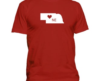 Love Nebraska T-shirt, home state t shirt, gift idea 100-58