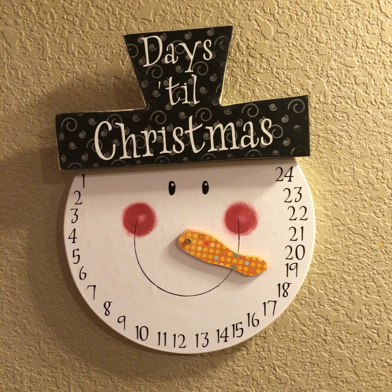 Adorable Snowman Christmas Countdown by ABrandNewWorld on Etsy