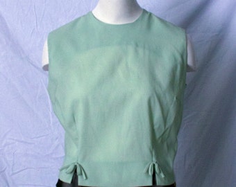 Vintage 60's Mint Sleeveless Blouse- size Large