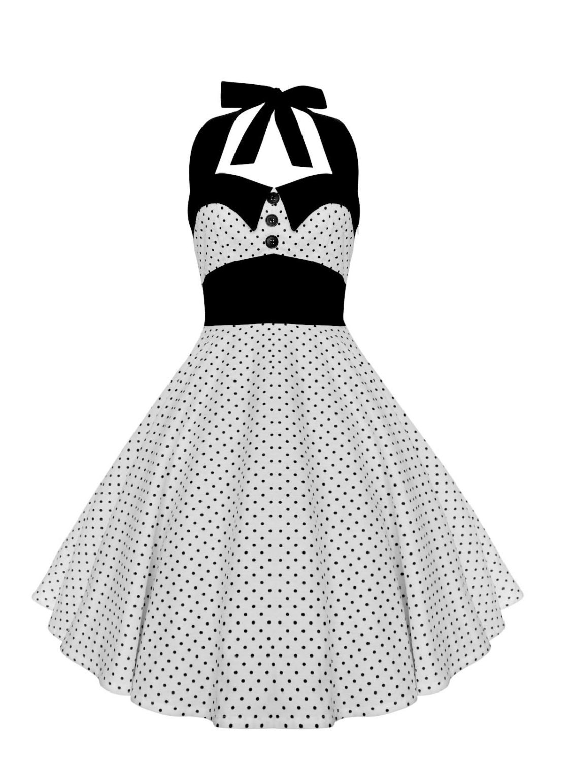 Rockabilly Dress Pin Up Dress White Polka Dot Dress Plus Size