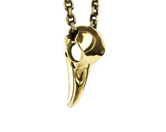 Raven Skull Necklace Bird Skull Jewelry Raven Skull Pendant Gothic Steampunk - FPE005 T2