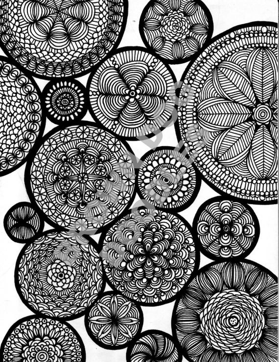 CIRCLES COLORING PAGE