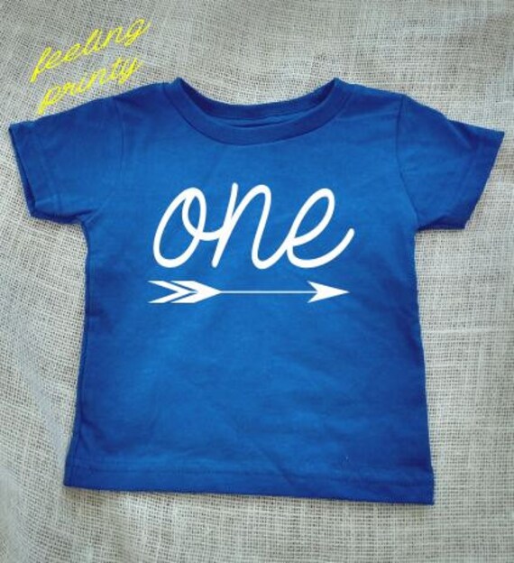 SALE First Birthday Baby Shirt One Birthday Shirt RoYaL bLuE aRrOw One
