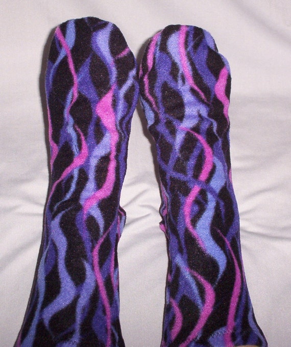 Womens Fleece Socks Warm Ladies Socks by UniqueSewingBoutique