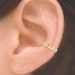 Quality CZ Gold ear cuffs, Gold earrings, Unique Cubic Zirconia earcuff jewelry for men and women, Left, Right, Pair