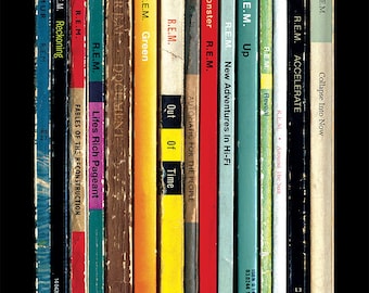 REM Albums As Penguin Books Poster Print | Literary Paperback Rock Music Art | Michael Stipe Peter Buck Home Decor