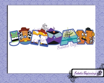 Personalized Custom Disney Toy Story Letters Name Digital File DIY Print Iron On Buzz Jessie Woody Zurg Potato Head Rex Alien