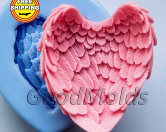 Wings 3D soap mold silicone molds mold for soap mold angel mold silicone mold free shipping