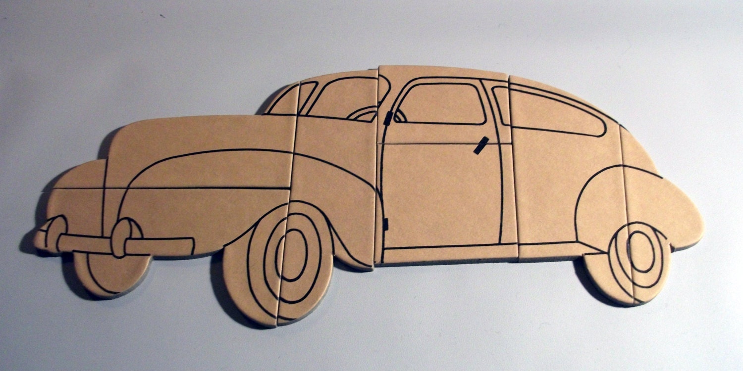 Vintage Object Assembly Test WISCR car puzzle Wechsler