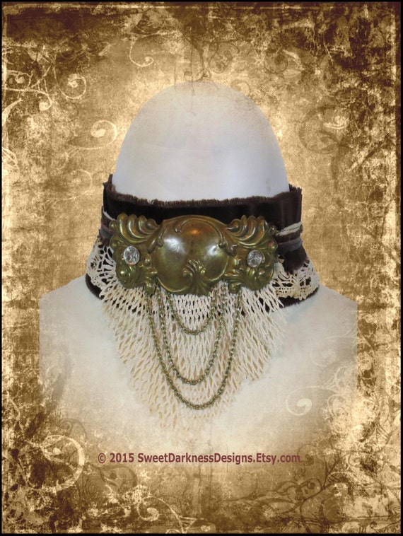 Victorian Choker Necklace SteamPunK by SweetDarknessDesigns