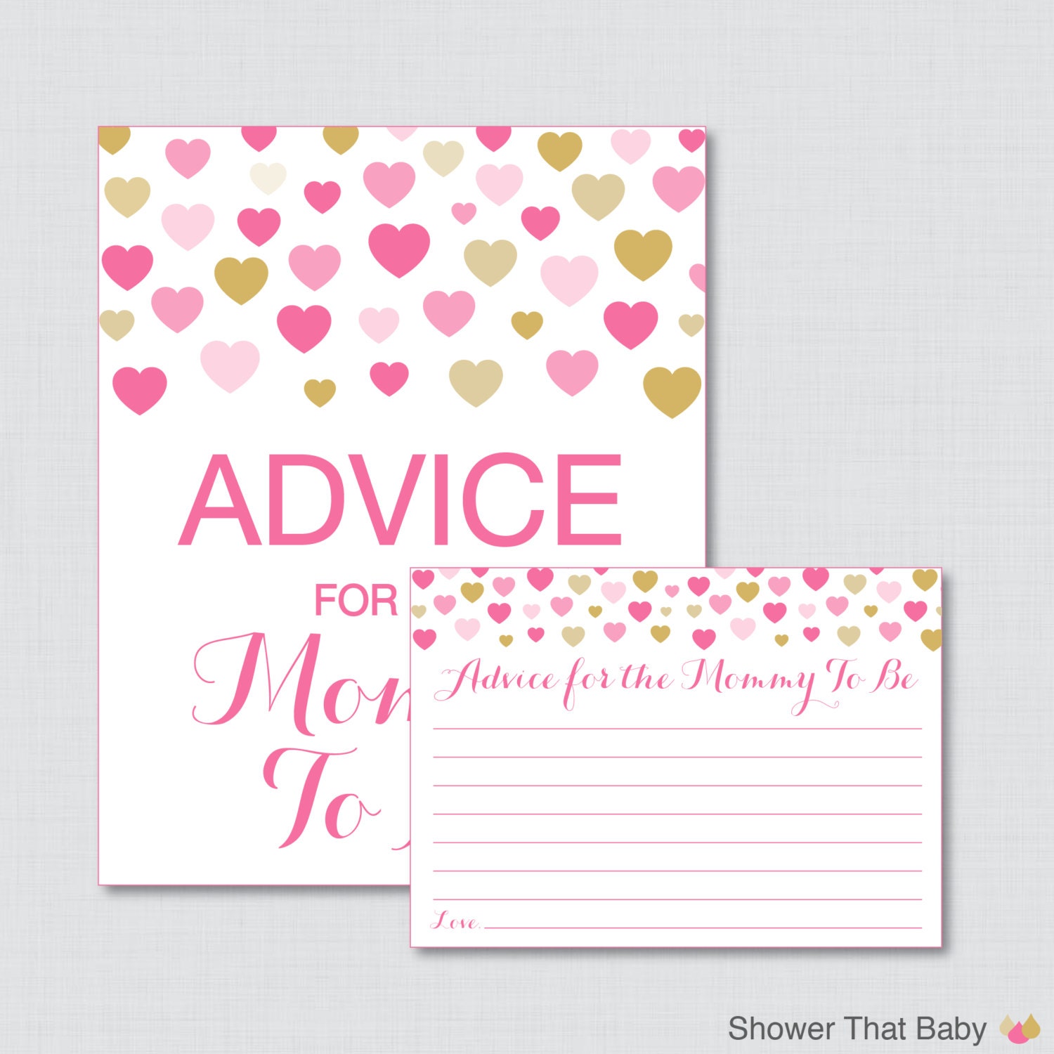 to be for parents baby cards advice shower to for Be ShowerThatBaby Cards Mommy Hearts Advice by and Sign