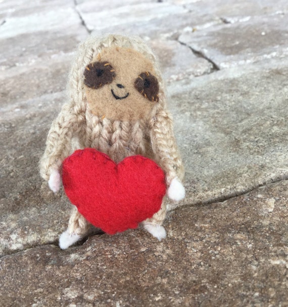 valentine plush sloth