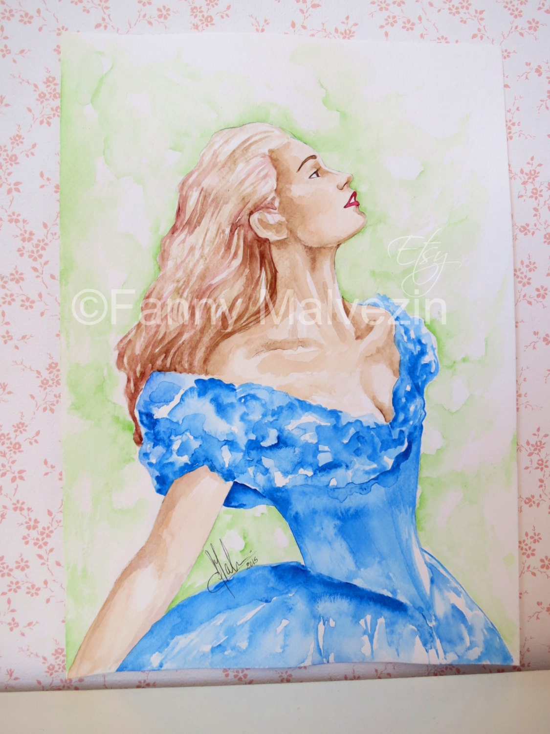 Cinderella 2014 original watercolor