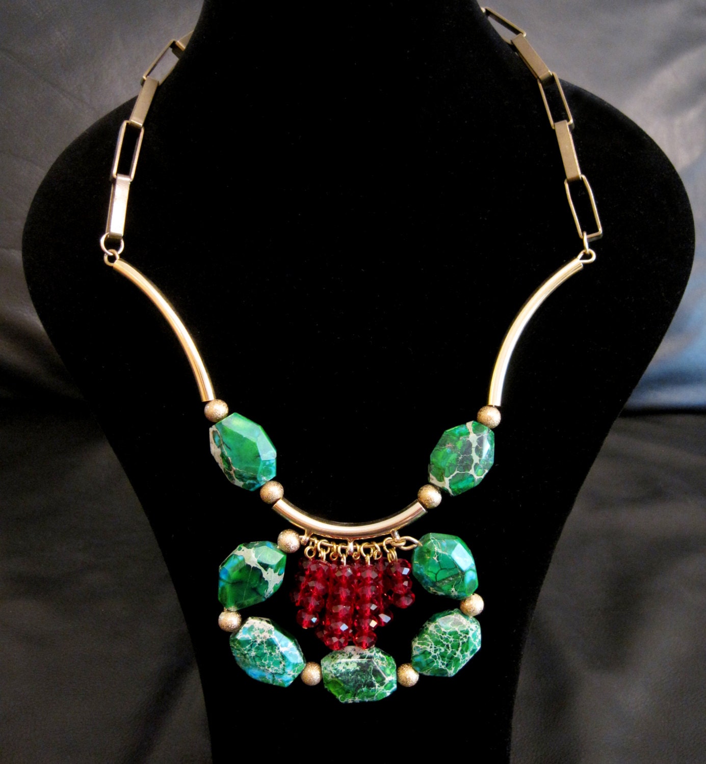 Big bold chunky necklace statement necklace with by seemejewellry