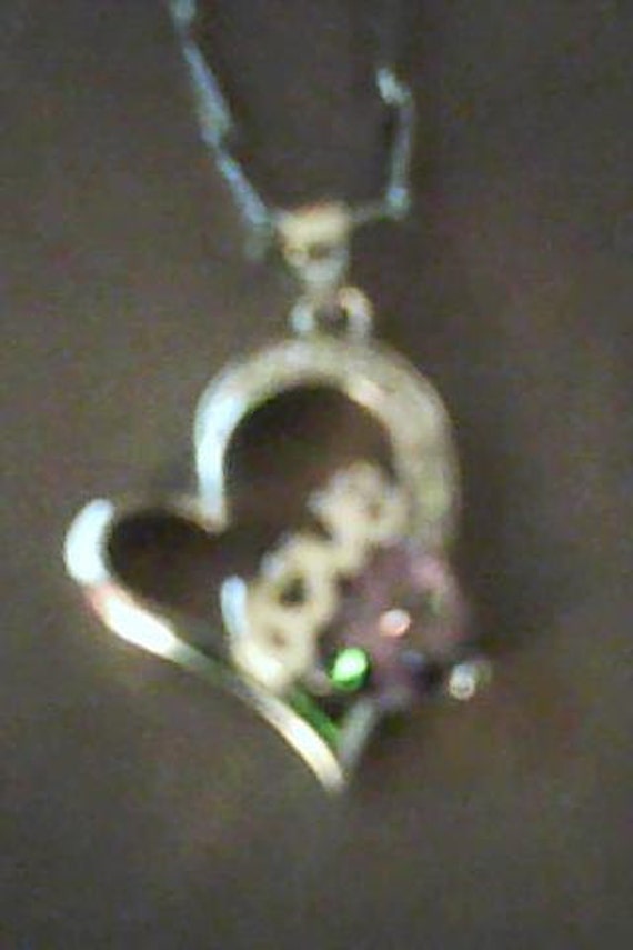Purple Heart Pendant Necklaces by TheNightLife2015 on Etsy
