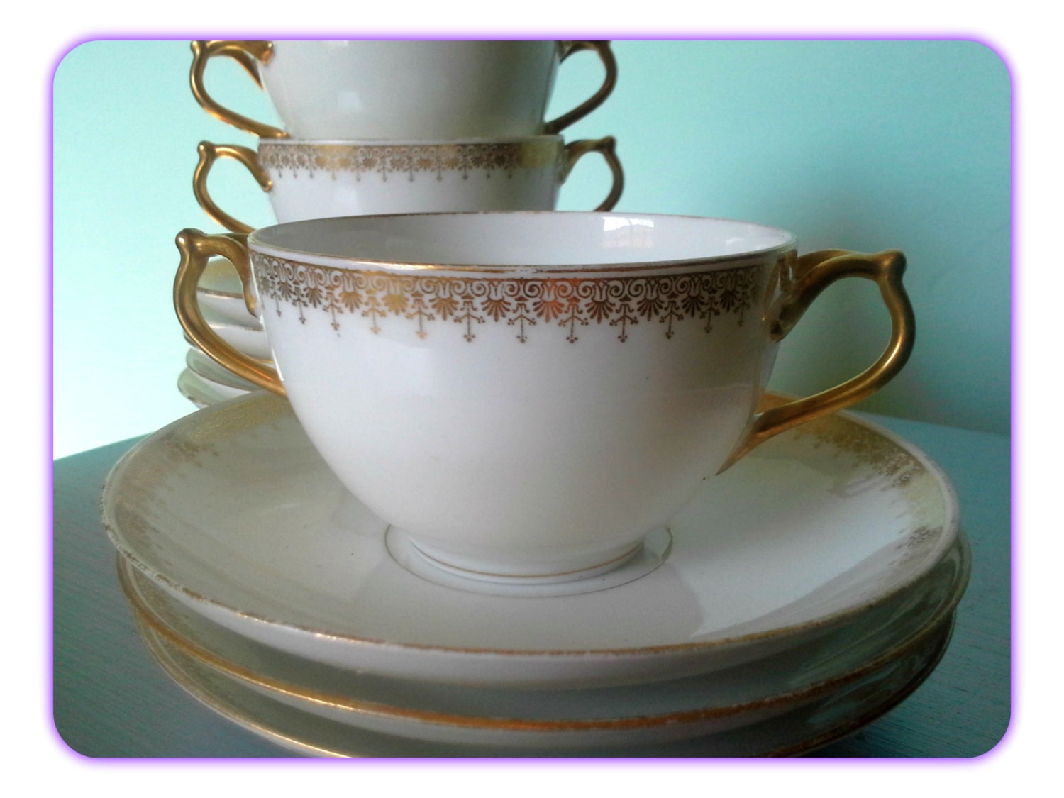 Antique French Limoges L Bernardaud and D & C China Set of