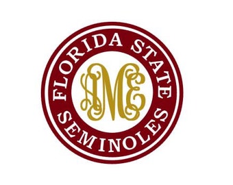 Florida State Seminoles Monogram instant download cut file - SVG DXF EPS ps studio3 studio (monogram font sold separately)